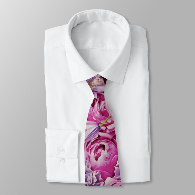 Rosa White Lavender Ro Flowers Mönster Slips (Bunden)