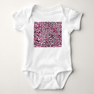 Rosa White Leopard Mönster. T Shirt