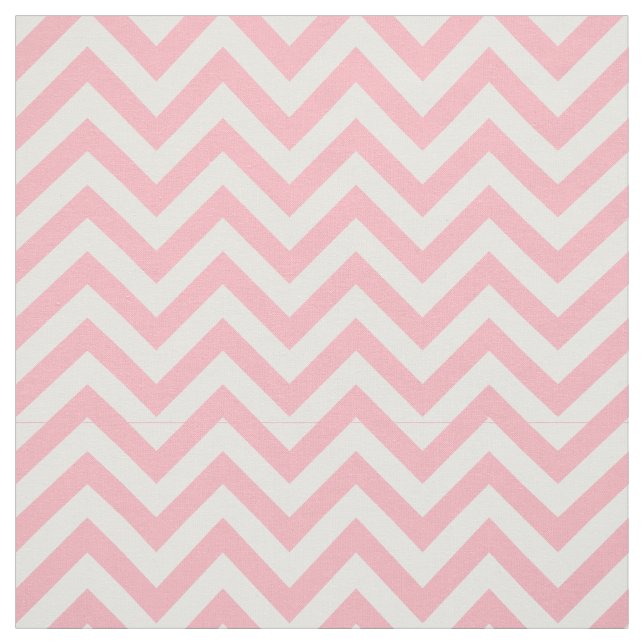 Rosa, White LG Chevron ZigZag Mönster 12I Tyg (Provkarta)