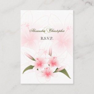Rosa & White Lilies OSA Minicard Tilläggskort
