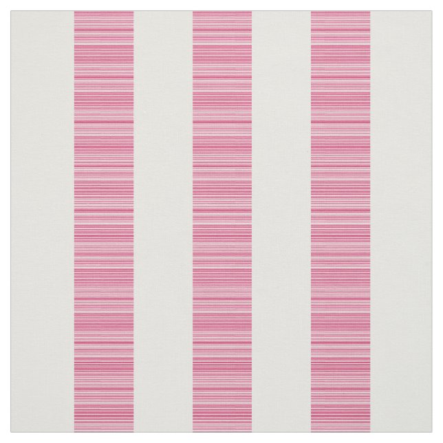 Rosa White Lodrät Modern Rand Fabric Tyg (Provkarta)