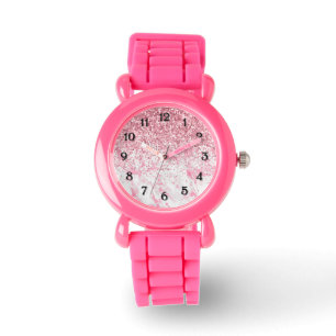 Rosa White Marble Glitzy Glitter Gnistra Armbandsur