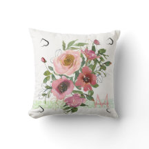 Rosa White Monogram Blommigt