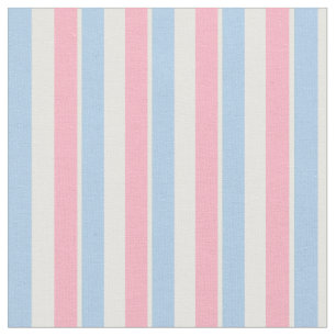 Rosa White och Blue Rand Tyg