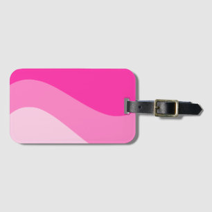 Rosa White Ombre Wave mönster Bagagebricka
