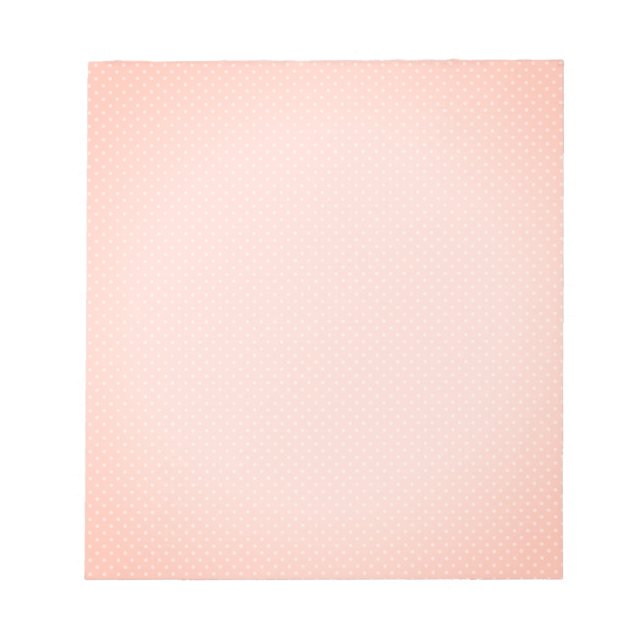 rosa White Polka Dot Simple Retro Anteckningsblock (Framsida)
