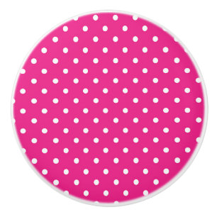 Rosa & White Polka dots Knopp