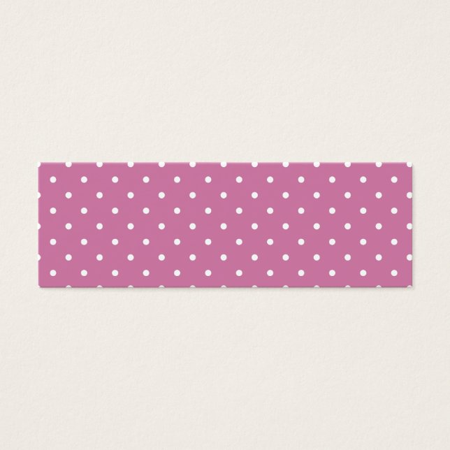 Rosa White Polka dots Litet Visitkort (Framsidan)