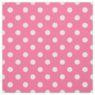 Rosa White Polka dots Textile Tyg