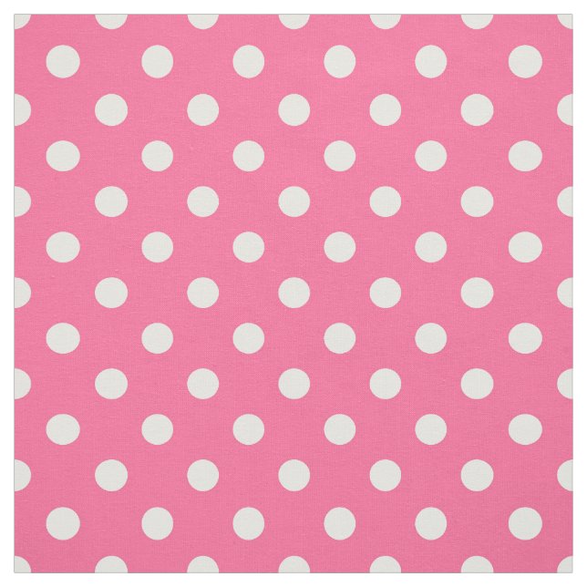 Rosa White Polka dots Textile Tyg (Provkarta)