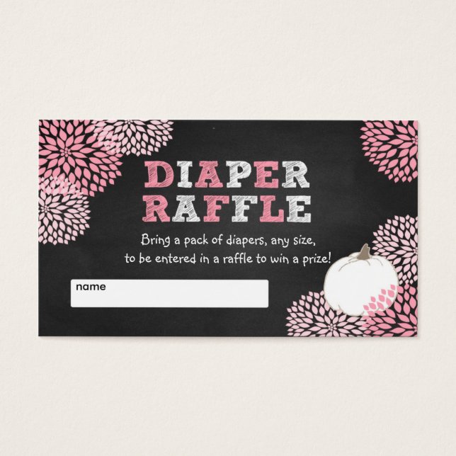 Rosa White Pumpkin babyduschskrapa biljett (Framsidan)