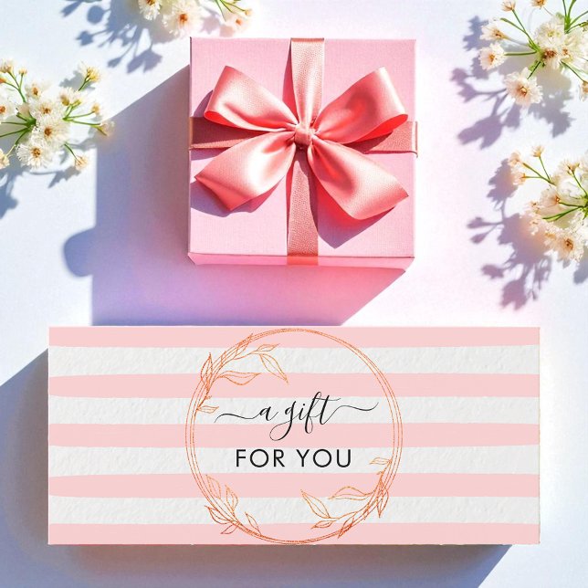 Rosa White Rand Business Gift Certificate (Skapare uppladdad)