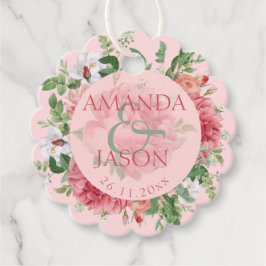 Rosa White Söt Blommigt Söta bröllopsgåvor Gåvor Etiketter