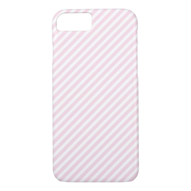 Rosa & White Stripe iPhone 7 Fodral Case-Mate iPhone Skal (Baksida)