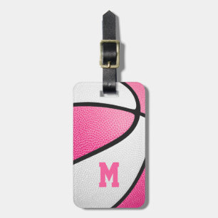 rosa White Team färg personlig basketball Bagagebricka