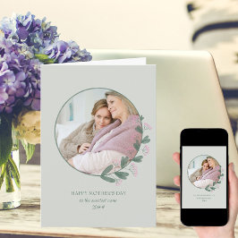 Rosa Widlblomfoto Ram Lycklig Mors dag Kort