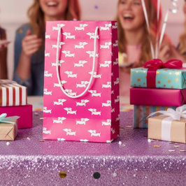 Rosa wienerhund presentpåse Dachshund festartiklar