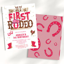 Rosa Wild West Cowgirl 1-års födelsedagsfest