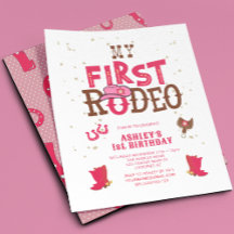 Rosa Wild West Cowgirl 1-års födelsedagsfest