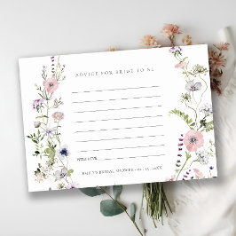 Rosa Wildblomma Advice for Bride Möhippa Tilläggskort