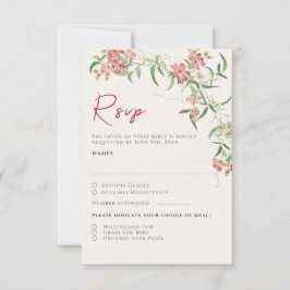 Rosa Wildblomma Ro Vår Garland Bröllop OSA Kort