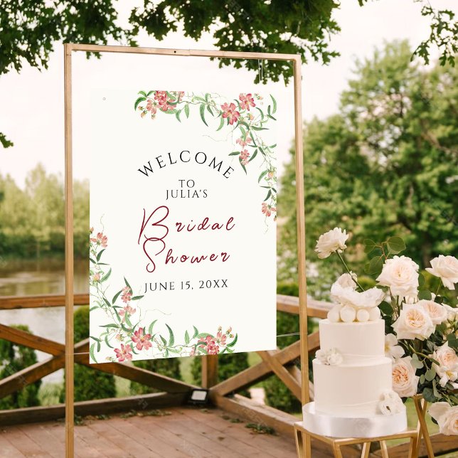 Rosa Wildblomma Ro Vår Garland Bröllop Poster (Skapare uppladdad)