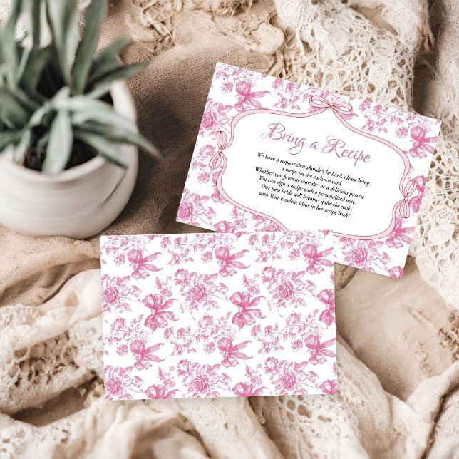 Rosa Wildblomme Tea Bok recept för bruden Tilläggskort (Skapare uppladdad)