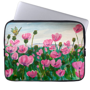 Rosa WildblommLaptop sleeve