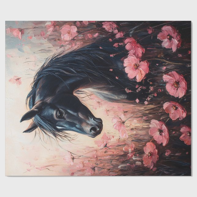  Rosa Wildblommor Decoupage Presentpapper (Platt)