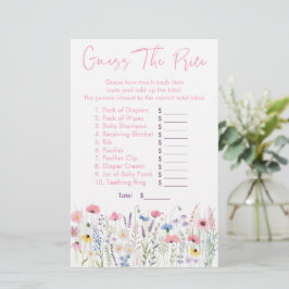 Rosa Wildblommor gissar Prist visningsspel