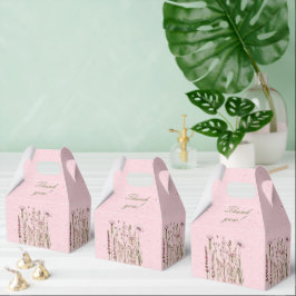 Rosa Wildblommor Gräns i Rosa Presentaskar