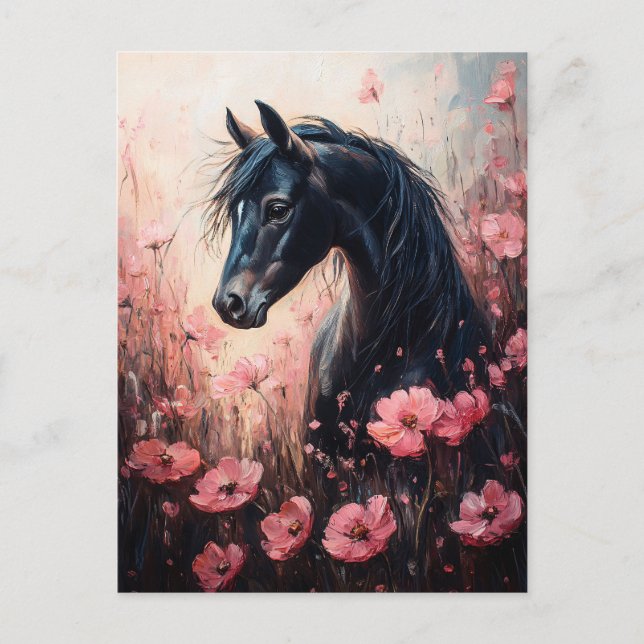  Rosa Wildblommor Vykort (Framsida)