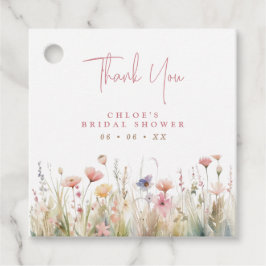 Rosa Wildblommors Tack Möhippa Gåvor Etiketter