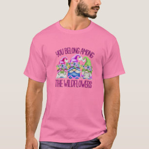 Rosa Wildblomsoffert för Hippies Blommigt Flower G T Shirt