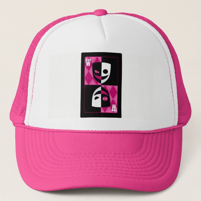 Rosa Wildcard Poker Diamonds Trucker Hatt Truckerkeps (Framsida)