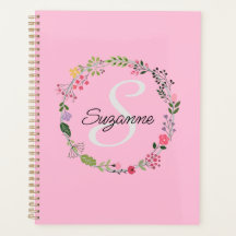 Rosa WildFlowers Personlig Monogrammed