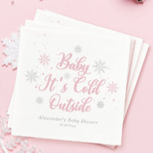 Rosa Winter Baby Det är Kall utanför babyskabinka