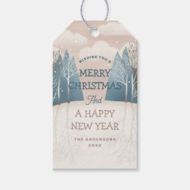 Rosa Winter Forest | Woodland jul Presentetikett
