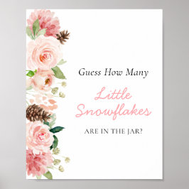 Rosa Winter gissar hur många små Snöflingor Poster