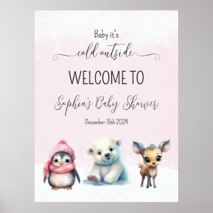Rosa Winter-Kallet utanför babyvisningsprogrammets Poster