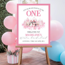 Rosa Winter ONEderland VälkomstPoster
