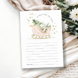 Rosa Winter Sleigh Önskemål for Baby Shower Tilläggskort<br><div class="desc">Sleigh Winter Baby är Kallet utanför Theme Collection. - Det är en söt pastellfärgad Illustration of rosa guld sleigh fylld med julklapp gräs träd, gåvor och vinterbär med klassy guld star ram och snöfall i bakgrunden. Perfekt för dina små vinterfödelsedagsfester. Det är mycket enkelt att anpassa, med dina personuppgifter. Om...</div>