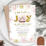 Rosa Winter Snö Globe Blommigt Baby Shower Inbjudningar<br><div class="desc">Vinterporten Helgdag Baby Shower,  ett litet paket med Joy Rosa Baby Shower,  Snöflingor Blommigt jul Flicka,  Hand plockade jul Baby Shower,  Guld Snö Baby Shower,  Sleigh Winter Baby Shower,  Snöflingor Julgran Baby Shower,  Helgdag Baby Shower,  paket med Joy är på Way Winter Baby Shower.</div>