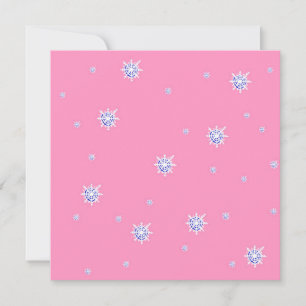 Rosa Winter Snöflingor