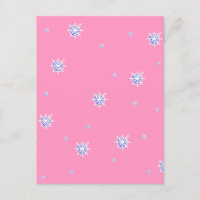 Rosa Winter Snöflingor