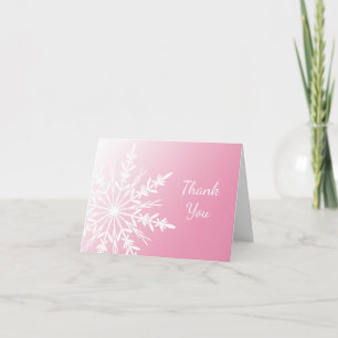 Rosa Winter Snowflake Bridesmaid Tack Kort