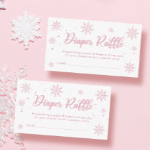 Rosa Winter Wonderland Baby Shower Diaper Raffle