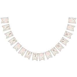 Rosa Winter Wonderland Girl Birthday Banner Vimplar