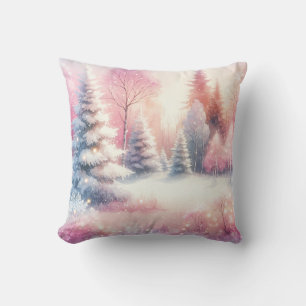 Rosa Winter Wonderland jul Kudde