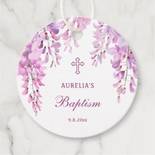 Rosa Wisteria Dop Gåvor Etiketter